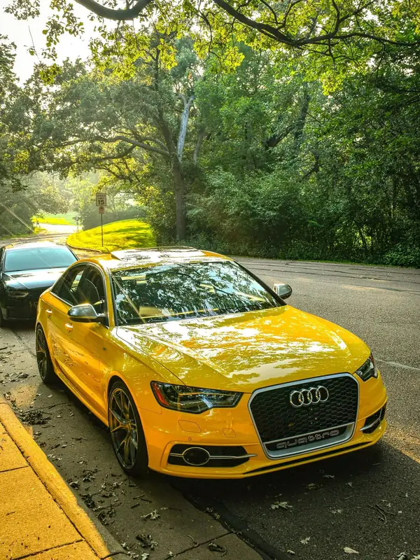 Audi S6, imola yellow: car photography by Izayuh Visuals in Sioux Falls, SD