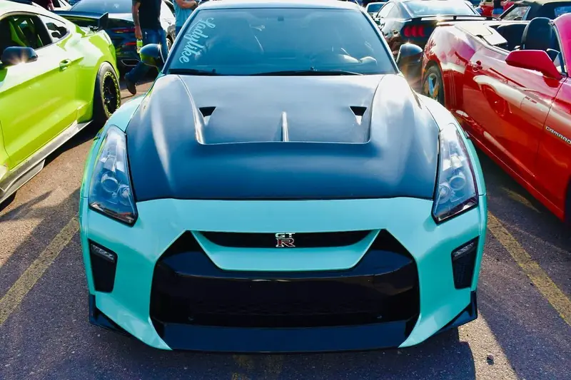 Nissan GT-R R35, front end: car photography by Izayuh Visuals in Sioux Falls, SD