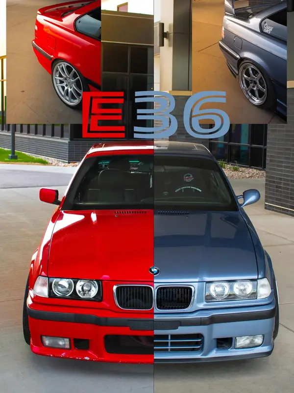 BMW E36 car poster designed by Izayuh Visuals