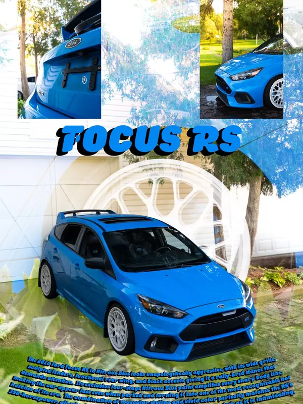 Ford Focus RS car poster designed by Izayuh Visuals