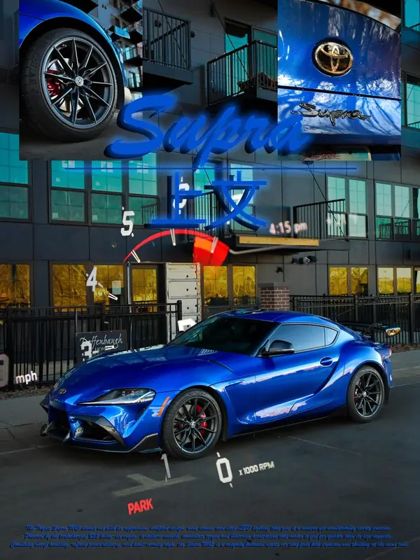 Toyota GR Supra car poster designed by Izayuh Visuals