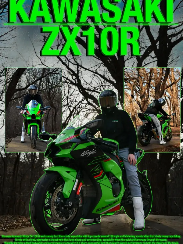 Kawasaki ZX10R car poster designed by Izayuh Visuals
